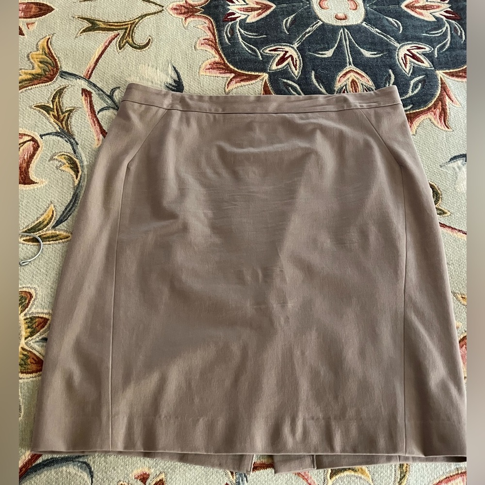 EUC Ann Taylor Stretch Pencil Skirt - Stone - Size 14